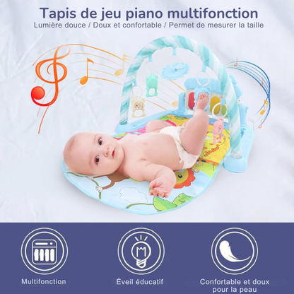 Tapis d’Éveil - KiddoMat™ - Paradis Animalier Bleu